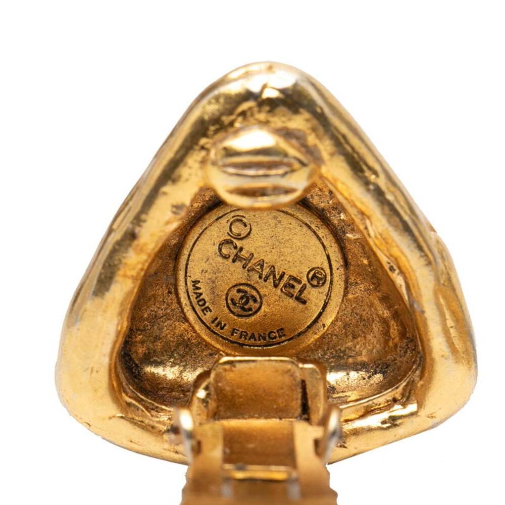 CHANEL Authentic Gold Logo Earrings - Picture 3 of 3